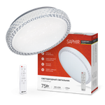 Светильник светодиодный COMFORT SAPHIR 75Вт 3000-6500К 6000лм 230В 500х100мм с пультом ДУ IN HOME 4690612035123