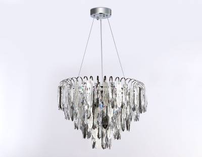 Подвесная люстра с хрусталем TR5255/8 CH/CL хром/прозрачный E27*8 max 40W D500*350