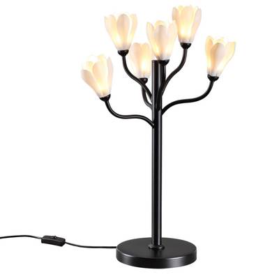 5090/6T MODERN ODL25 561 черный матовый/белый/фарфор Настольная лампа G4 LED 6*5W GARDI