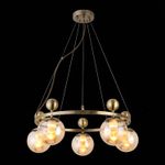 SLE106303-05 Люстра подвесная Бронзовый/Прозрачный, Янтарный E27 5*60W