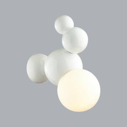 6565/1W MODERNI LN25 118 белый/белый матовый/металл/стекло Бра E27 1*40W 220V BLASEN