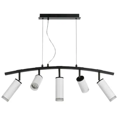 LR7353628630 Люстра RULLO 5х50W GU10 ЧЕРНЫЙ/БЕЛЫЙ (571735+214436-2+214486-3+202430-5)