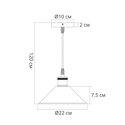 Подвесной светильник Arte Lamp CAPPELLO A7037SP-1BK, 1хE27