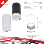 16003-9.5-001LD GU10 WT светильник точ.