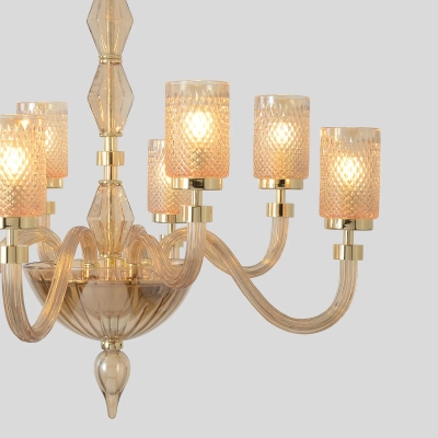 Люстра Crystal Lux SILVESTRO SP8 AMBER 2971/308