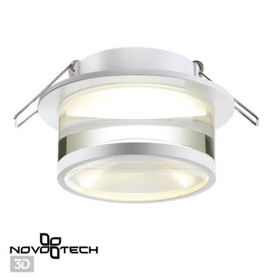 370915 SPOT NT22 342 белый Светильник встраиваемый IP20 GU10 9W 220V GEM