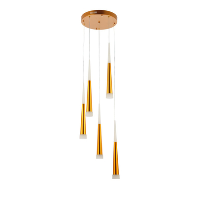 SLE200103-05 Светильник подвесной Золотистый/Золотистый, Белый LED 5*7W 3000K