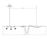 08039-180A,19 Подвес диммируемый Кайли черный L182 h120 Led 2*60W+GU10 3*3W(4000K) с пультом ДУ