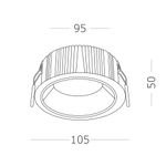 ST755.448.12 Св-к встр. Черный LED 1*12W 4000K 1 080Lm Ra80 120° IP20 D105xH50 100-240V