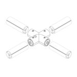Соединитель профиля ROUND-D36-360-X90 (Arlight, Алюминий)