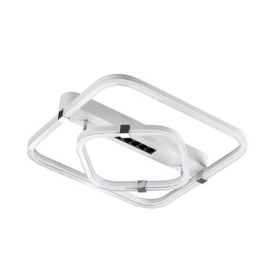 7665/64LS MITRA LED SN Светильник пластик/белый LED 64Вт 3000-4000-6000K 545х505 IP20 пульт ДУ TRECKY