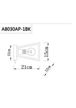 Настенный светильник Arte Lamp BRUSSELS A8030AP-1BK, 1хE27