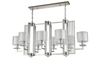 Люстра Crystal Lux NICOLAS SP8 L1000 NICKEL/WHITE 3400/308L