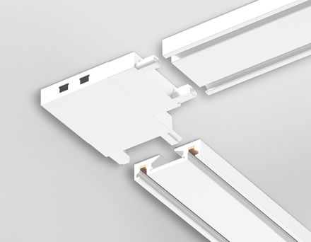 Коннектор угловой для накладного шинопровода Magnetic Ultra Slim GV1113 WH белый 36*36*6