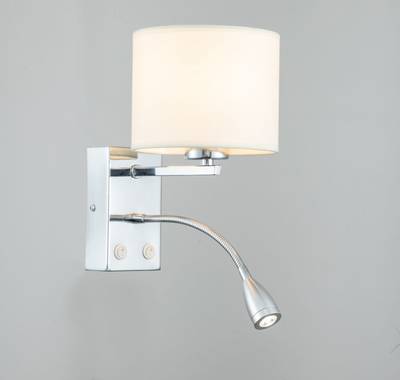 Настенный светильник Escada 552/A LED*1W+E27*60W Chrome/White