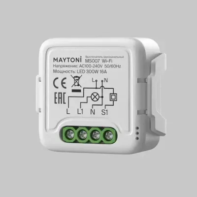 Wi-Fi выключатель одноканальный 250Вт, MS007. TM Maytoni
