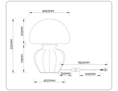 Светильник настольный LH53249 GN/WH зеленый/белый G9 max 28W D165*220