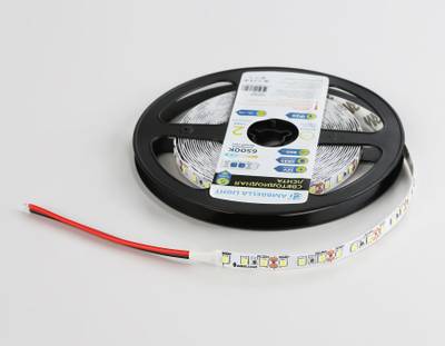 Светодиодная лента GS1103 2835 120Led/ 9.6W m/ 12V IP20 6500K/ 5000*8*1.2mm/ кратность резки 25mm (2 конт.)