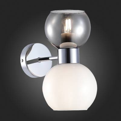 SLE1138-101-02 Бра Хром/Белый, Дымчатый E27 2*60W