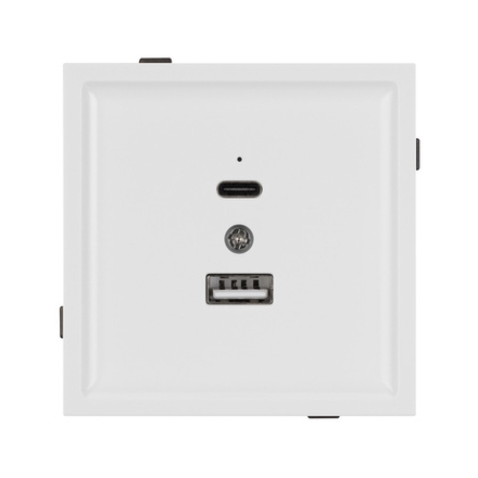 Механизм USB розетки SCT-TENDO-MUAC-PL-WH (5V, 3A, QC3) (Arlight, -)