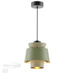 4992/1A PENDANT ODL23 521 зеленый/золотой/металл/экокожа Подвес E27 60W KRESSA
