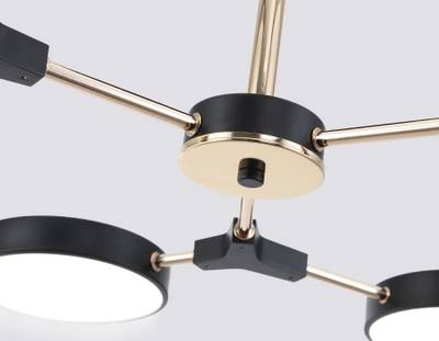 Светильник светодиодный подвесной FL516334/6 BK/FGD черный/золото 108W 3000-6000K D780*210 (без ПДУ)