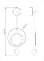 Настенный светильник Arte Lamp POLARIS A2604AP-7GO, 1хLED