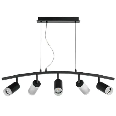 LR7353733620 Люстра RULLO 5х50W GU10 ЧЕРНЫЙ/БЕЛЫЙ (571735+214437-3+214436-2+202430-5)