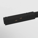 Коннектор питания прямой S35 черный, TRA004PC-22B. TM Maytoni