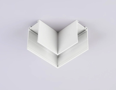Коннектор угловой для накладного шинопровода Magnetic 220V GL1031 WH белый 80*80*52 (соединители в комплекте)