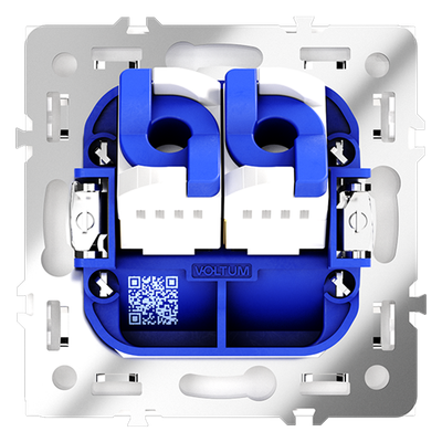 VLS060202 Розетка компьютерная встраиваемая VOLTUM S70 двойная RJ45+RJ45 кат.6, (белый матовый) (ТМ Maytoni)