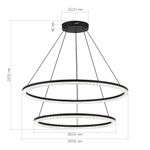 SL1018.403.02 Светильник подвесной ST-Luce черный/прозрачный LED 2*96W 4000K