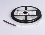 Светодиодная лента RGB GS2301 5050 30Led/ 7.2W m/ 12V IP65 RGB/ 5000*10*2.87mm/ кратность резки 100mm (4 конт.)