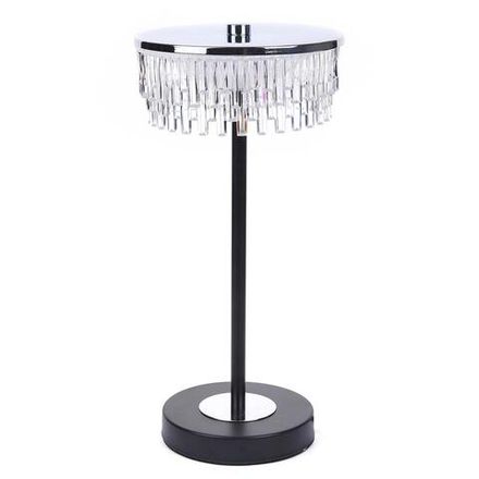 8204/1TL LEDIO LN25 серебро/черный/прозрачный, металл/акрил Настольная лампа LED 7W 4000К 220V SATIANA