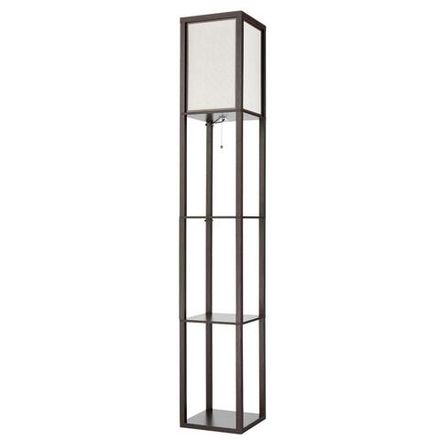 8090/1F COMFI LN25 кофейный/белый, дерево/текстиль Торшер Е27 1*60W 220V PRACTIC