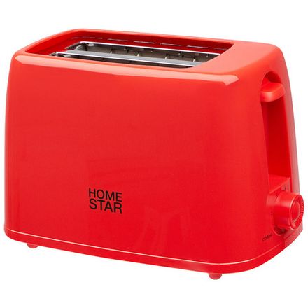 Тостер HomeStar HS-1015, цвет: красный, 650 Вт