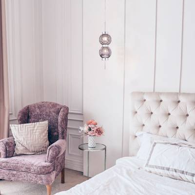 Подвесной светильник со стеклянными плафонами 50186/2 хром