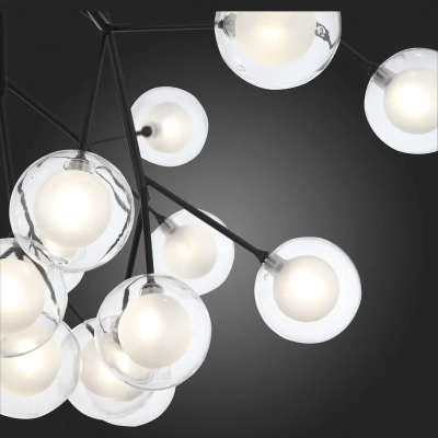 SL376.403.27 Светильник подвесной ST-Luce Черный/Прозрачный, Белый G4 LED 27*2W