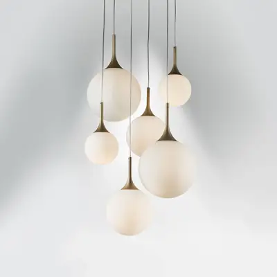 813063 Люстра GLOBO 6х40W E14 champagne gold/white Lightstar