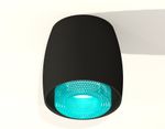 Комплект накладного светильника с композитным хрусталем XS1142023 SBK/BL черный песок/голубой MR16 GU5.3 (C1142, N7194)