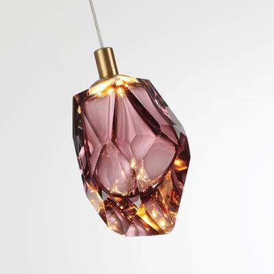 7113/4LC L-VISION ODL25 Подвесной светильник бронзовый/винное стекло/металл IP20 LED 4W 300Лм 3000K 200° 220V GEMME