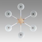 8095/6C MODERNI LN25 268 белый/белый металл, дерево/металл Люстра потолочная Е27 6*60W 220V COLANGE