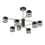 8240/8C COMFI LN26 239 черный/латунь, металл/акрил Люстра потолочная LED GX53 8*7W 220V LANIKA