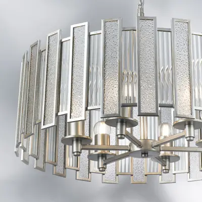 712064 Люстра AGAVE 6х40W E27 СЕРЕБРО С ПАТИНОЙ/ПРОЗРАЧНЫЙ Lightstar