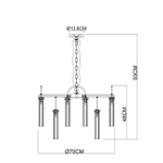 Подвесная люстра Arte Lamp BORGIA A4088LM-12AB, 12хG9