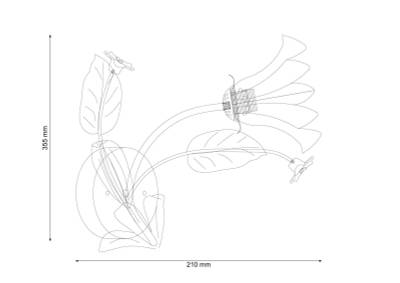 Бра Lucia Tucci Fiori di rose W112.1 LEFT