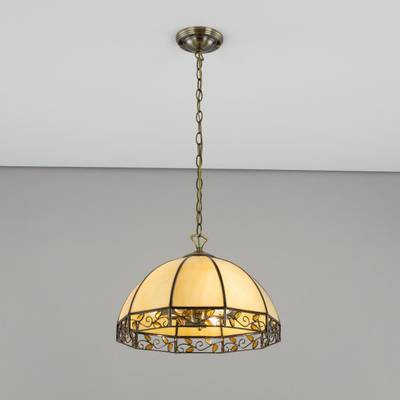 Citilux Шербург-2 CL440231 Люстра витражная подвесная Бронза