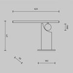 Настольный светильник Монументо / Monumento 3000К 9Вт, MOD467TL-L9BS3K. TM Maytoni