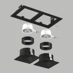 D5270707BMOD Светильник DOMINO QUADRO под LED модуль/лампу МR16 (214527+214507+214507+214007+214007)