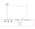 08039-180A,19 Подвес диммируемый Кайли черный L182 h120 Led 2*60W+GU10 3*3W(4000K) с пультом ДУ